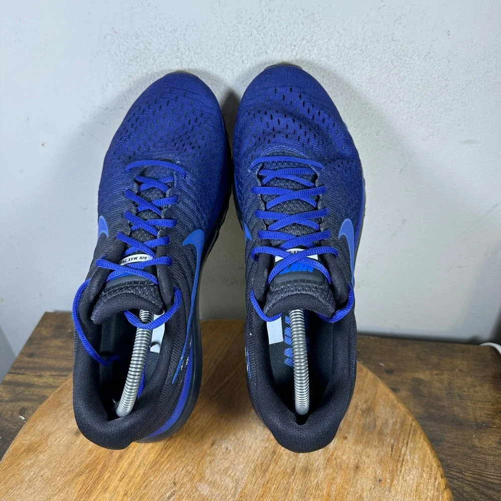 Nike Air Max 2017 Mens Running Shoes Black Deep Royal Blue 849559-401